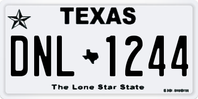 TX license plate DNL1244