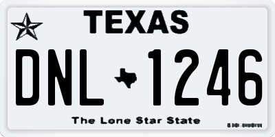 TX license plate DNL1246