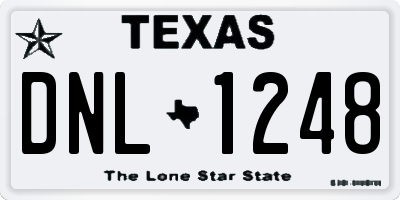 TX license plate DNL1248
