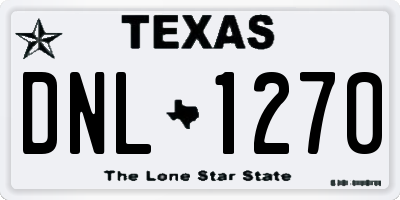 TX license plate DNL1270