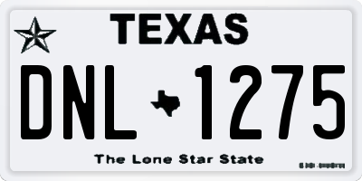 TX license plate DNL1275