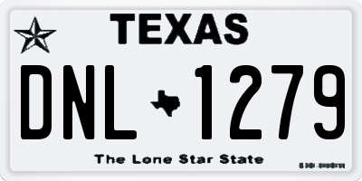 TX license plate DNL1279