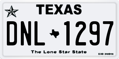 TX license plate DNL1297