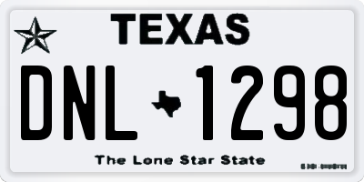 TX license plate DNL1298