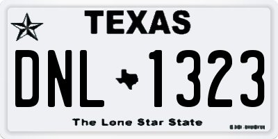TX license plate DNL1323