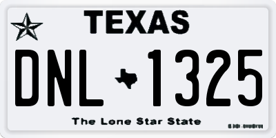 TX license plate DNL1325