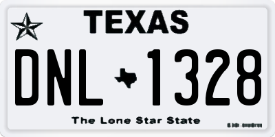 TX license plate DNL1328