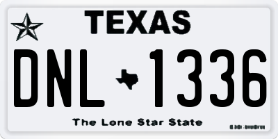 TX license plate DNL1336