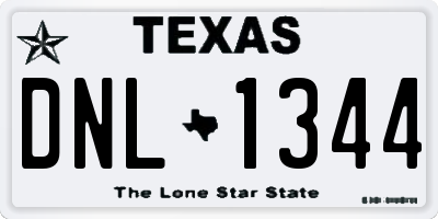 TX license plate DNL1344