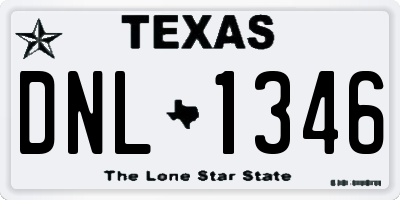TX license plate DNL1346