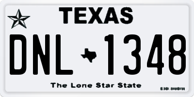 TX license plate DNL1348
