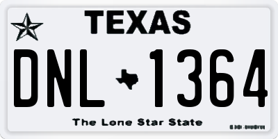 TX license plate DNL1364