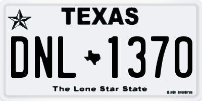 TX license plate DNL1370