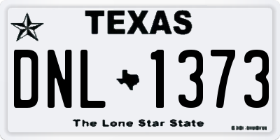 TX license plate DNL1373