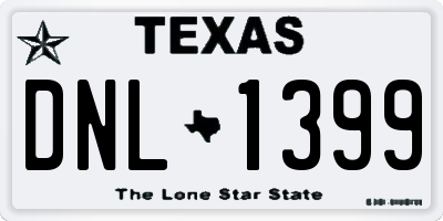 TX license plate DNL1399