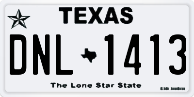 TX license plate DNL1413