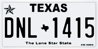 TX license plate DNL1415