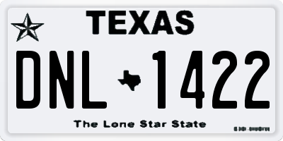 TX license plate DNL1422