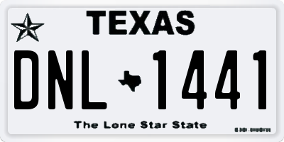TX license plate DNL1441
