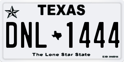 TX license plate DNL1444