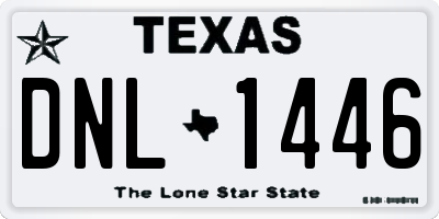 TX license plate DNL1446