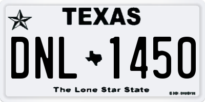 TX license plate DNL1450