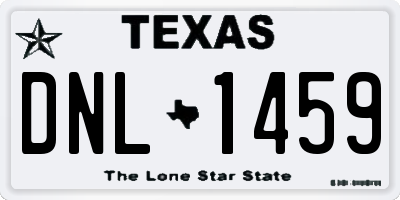 TX license plate DNL1459