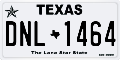 TX license plate DNL1464