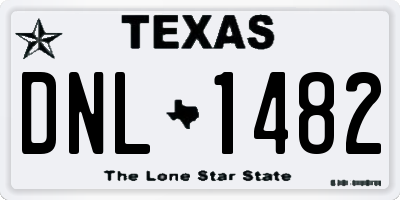 TX license plate DNL1482