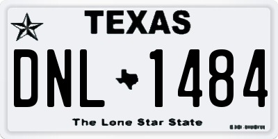 TX license plate DNL1484