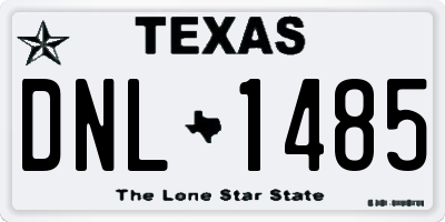 TX license plate DNL1485