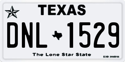 TX license plate DNL1529