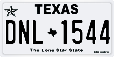 TX license plate DNL1544