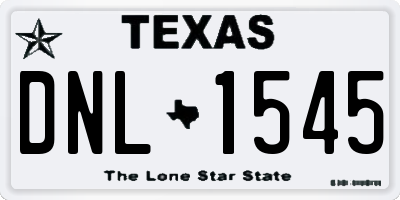 TX license plate DNL1545