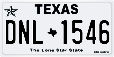 TX license plate DNL1546