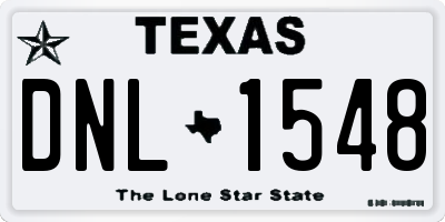 TX license plate DNL1548