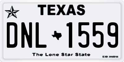 TX license plate DNL1559