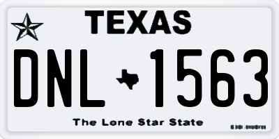 TX license plate DNL1563