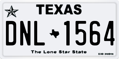 TX license plate DNL1564
