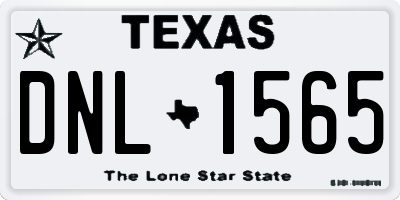 TX license plate DNL1565