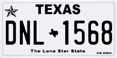 TX license plate DNL1568