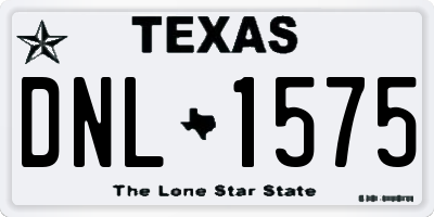 TX license plate DNL1575