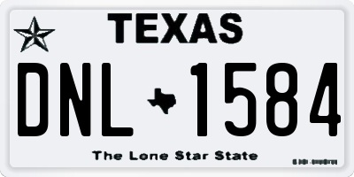 TX license plate DNL1584