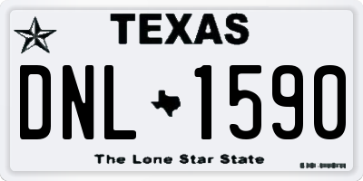 TX license plate DNL1590