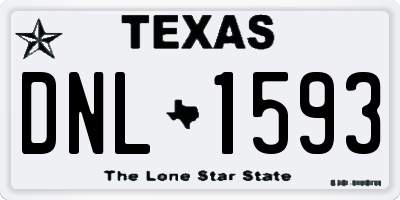 TX license plate DNL1593