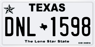TX license plate DNL1598
