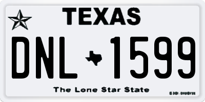TX license plate DNL1599