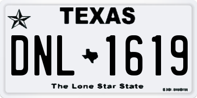 TX license plate DNL1619