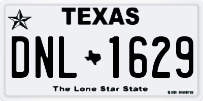 TX license plate DNL1629