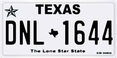 TX license plate DNL1644